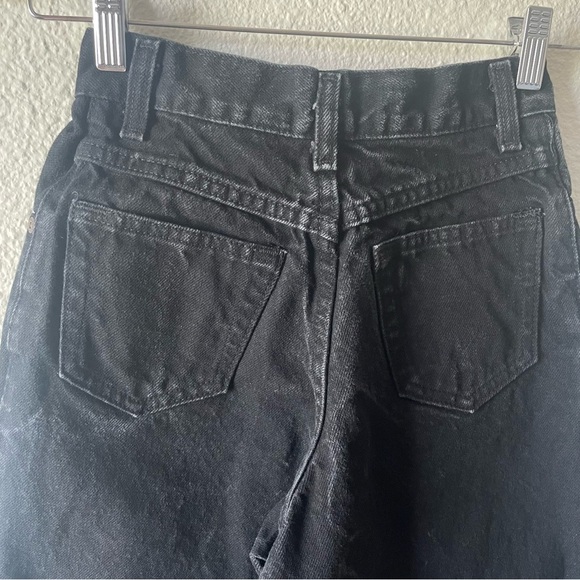 Vintage Curfew Tapered Jeans Girls 14 Slim (23x26) Black Distressed Cotton - Picture 13 of 16